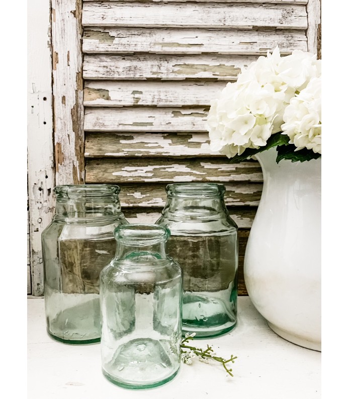 Antique European Canning Jars - Aqua Glass (2 sizes)