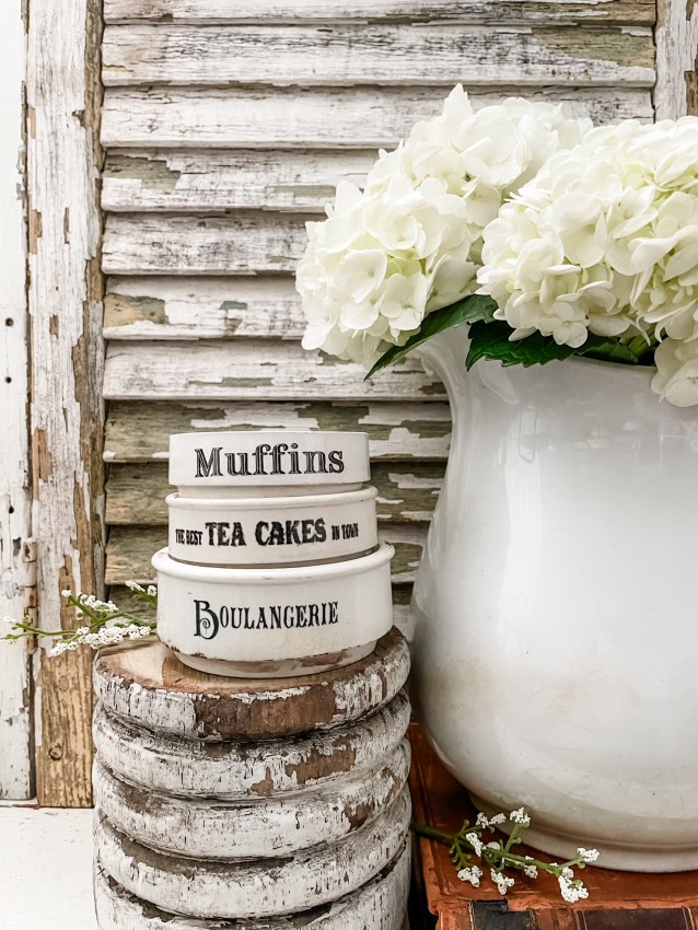 Antique English Ironstone stack of 3 - Muffins,Tea Cakes, Boulangerie - An Instant Collection 