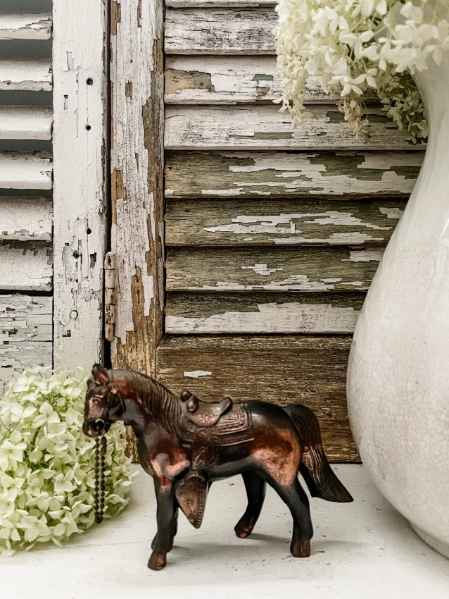 Vintage Copper Western Horse Figurine 