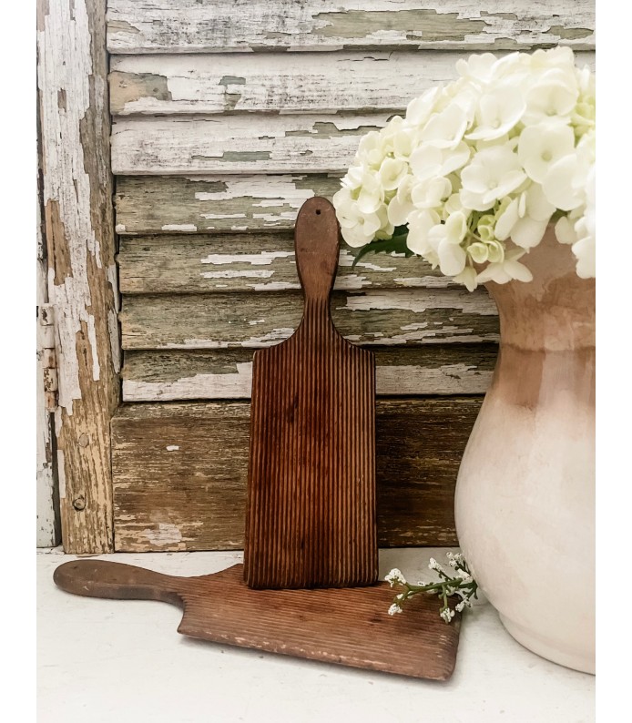 Antique English Wood Butter Pats/Paddles - Beautiful dark wood/Patina