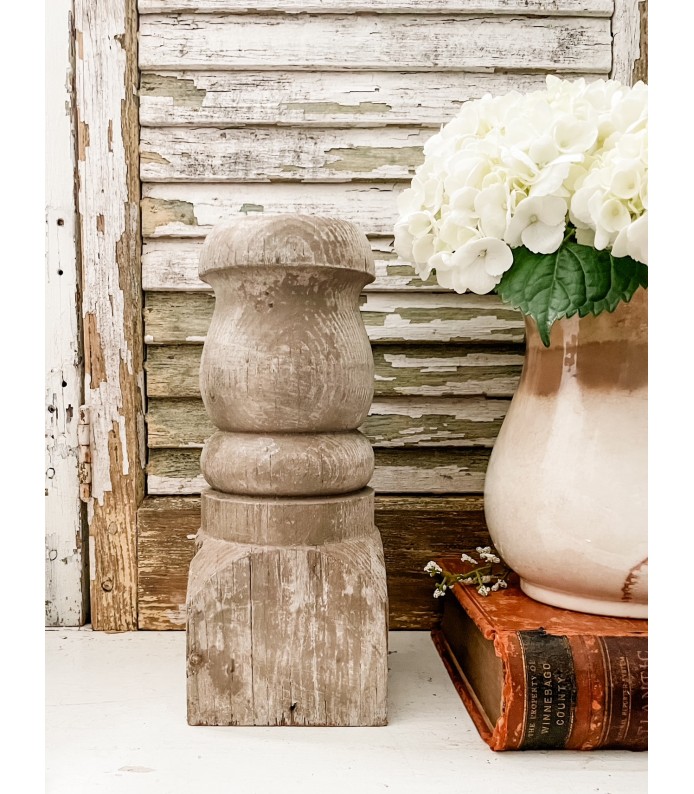 Vintage Architectural Salvage - Chunky, Shapely White/Gray Column