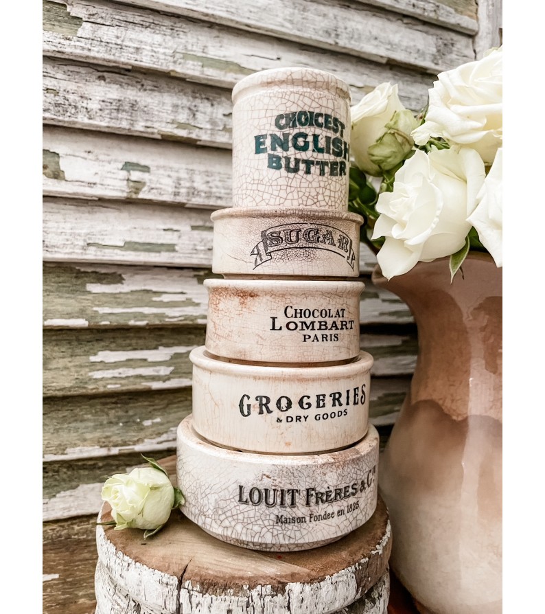 Blackdog Creations - Antique English- Ironstone riser stack of 5 w ...