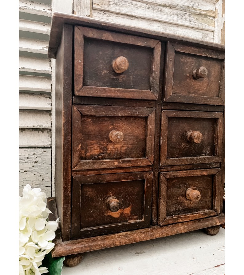 Blackdog Creations Antique Wood Apothecary Tabletop