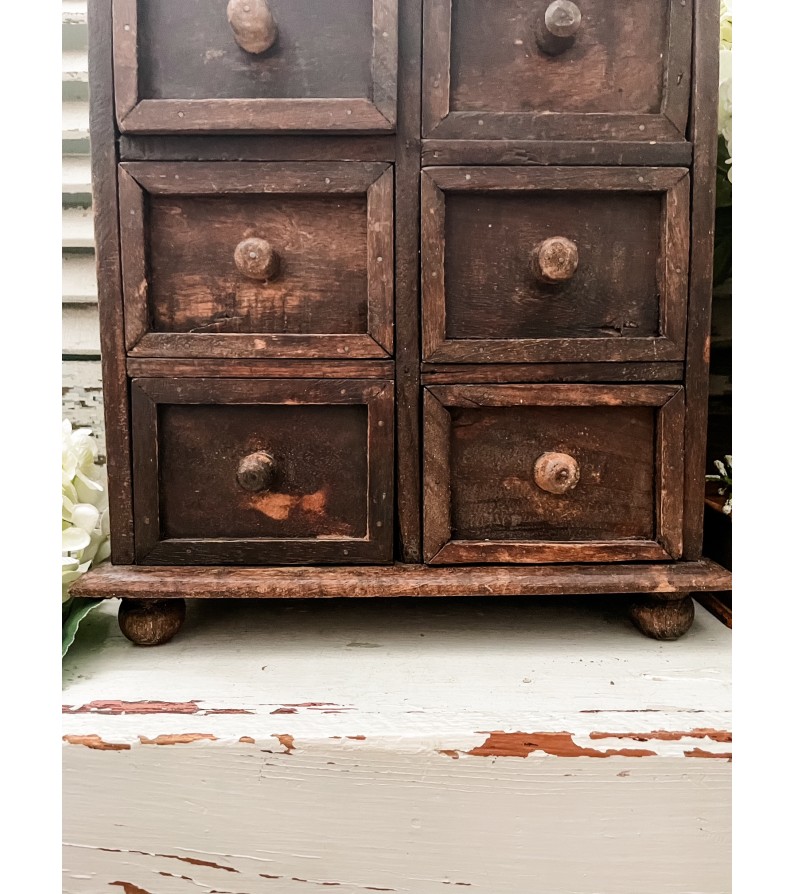 Blackdog Creations Antique Wood Apothecary Tabletop