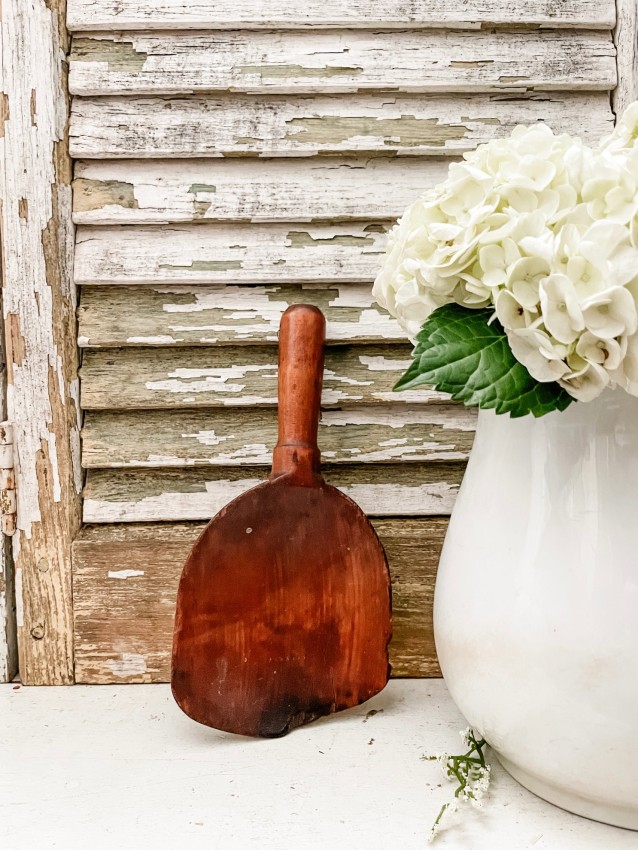 Antique European Wood Butter Paddle - Gorgeous Patina 