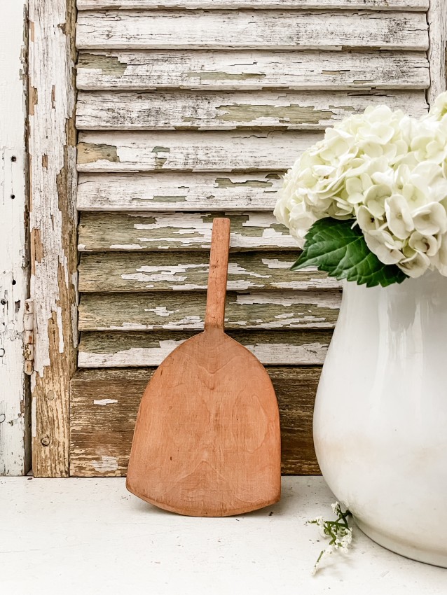 Antique Wood Butter Paddle/Scoop