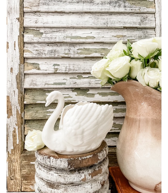 Vintage Swan Figurine/Planter - Stamped Goebel, Germany 