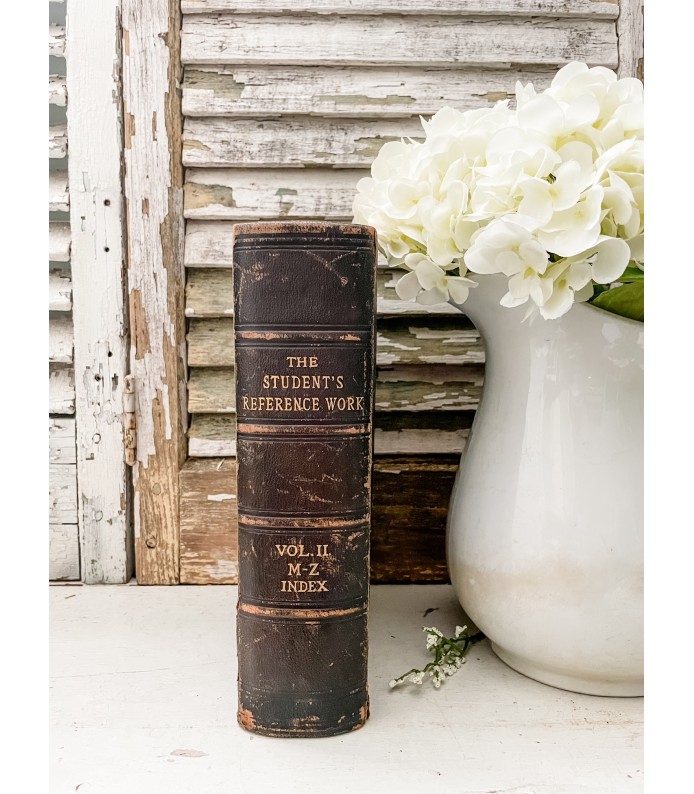 Antique Leather Book,  The Student's Reference Work - Leather Bound/Hardcover,  published 1902 
