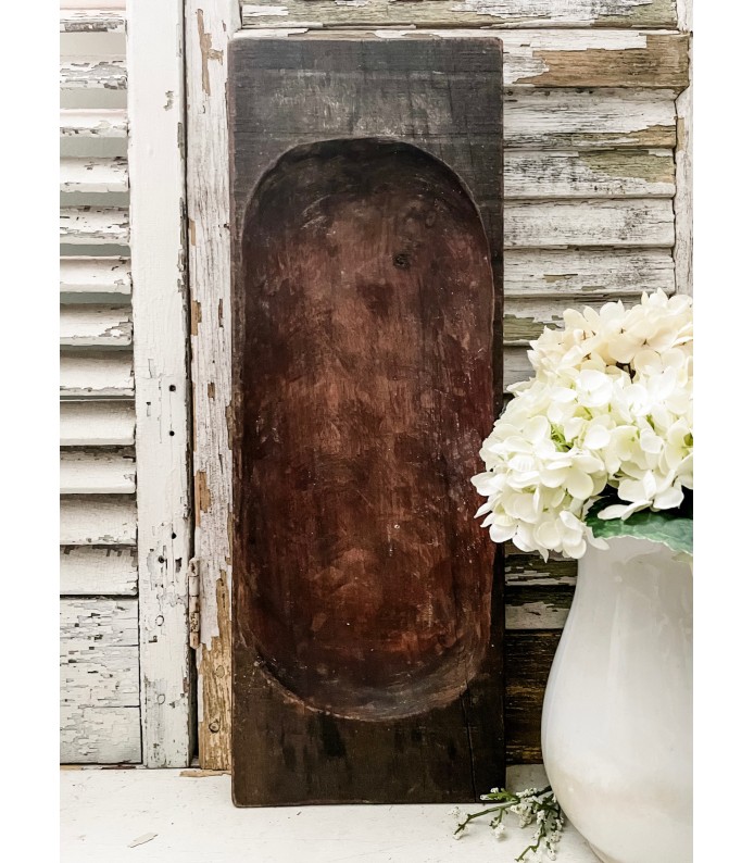 Antique, Primitive Wooden Dough Bowl - Beautiful Patina