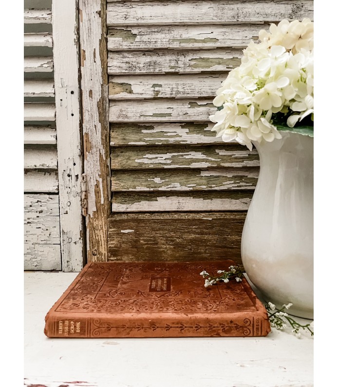 Antique Leather Book,  Elbert Hubbard's Scrap book, 1923- Leather Bound
