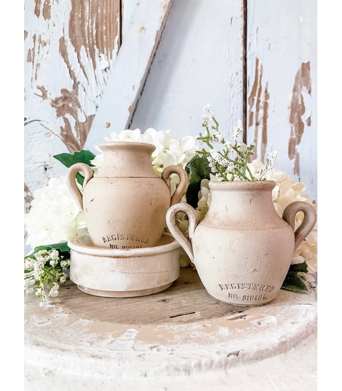Antique English- Earthenware Handled Pots