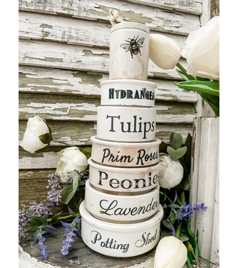 Blackdog Creations - Antique English- Ironstone risers, Garden Lover's ...