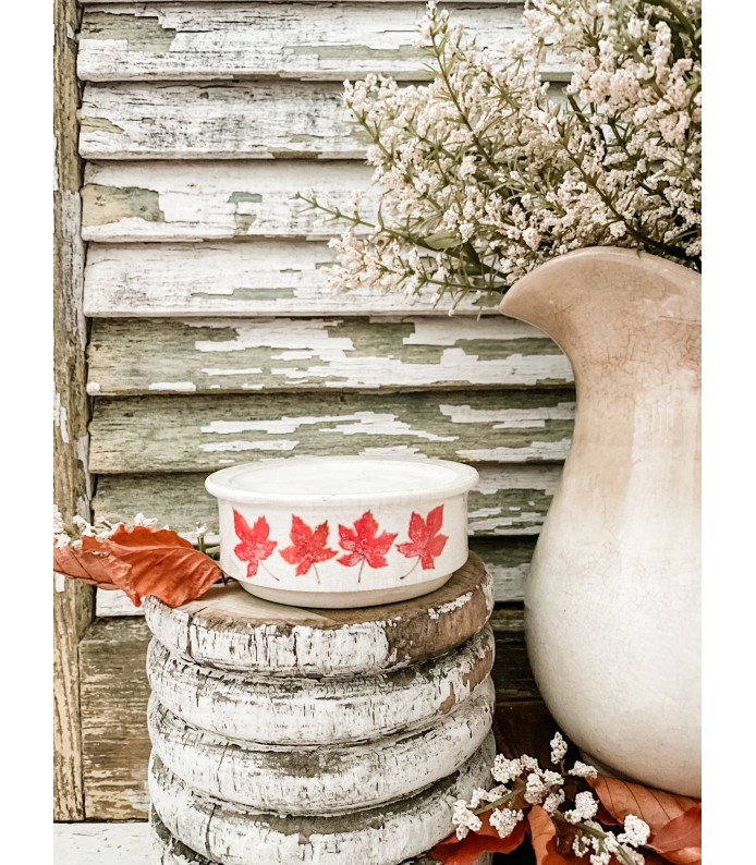 Antique Ironstone Riser w/ Leaf transfer - FALL