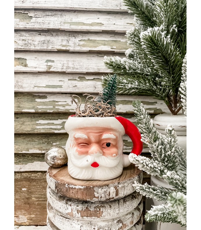 Vintage Commodore Santa Mug - Winking - Holiday