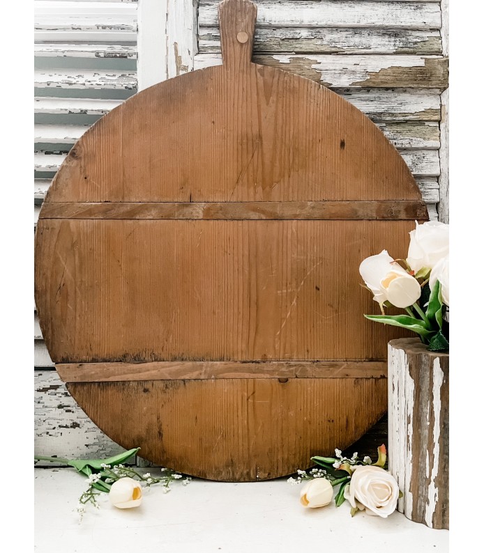 Large Antique European Wood Bread Board 