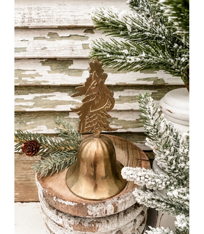 Vintage Brass Bell - Deer/Tree - Holiday