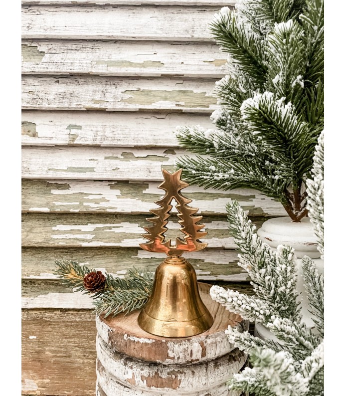 Vintage Brass Bell - Christmas Tree/Star - Holiday