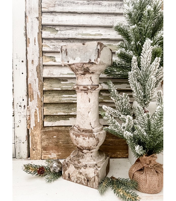 Vintage Architectural Salvage Chippy White Column Piece